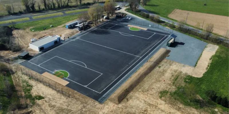 Création de terrains sportifs en enrobé, Saint-Georges-de-Reneins, MUTIN TP