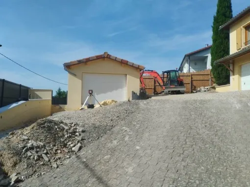 Réfection d'une cour en enrobé à Neyron aux portes de Lyon, Saint-Georges-de-Reneins, MUTIN TP