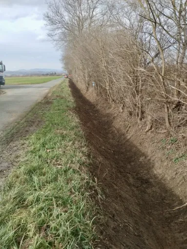 Curage de fossés à Beaujeu, Saint-Georges-de-Reneins, MUTIN TP