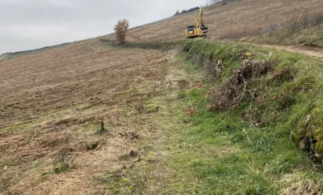 Mur de soutènement en enrochement à Odenas, Saint-Georges-de-Reneins, MUTIN TP