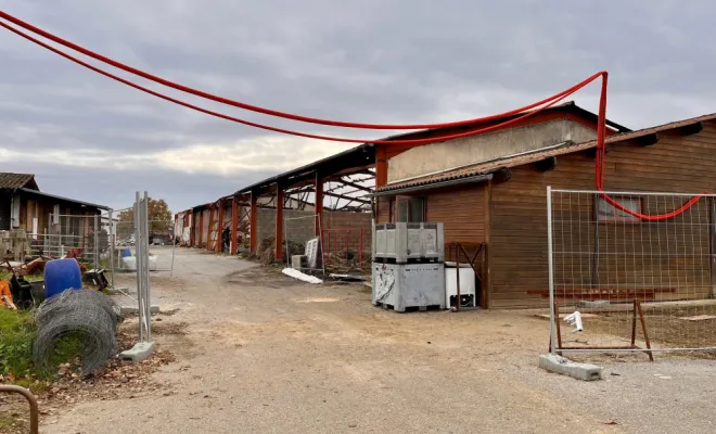 Démolition après incendie à Gleizé, Saint-Georges-de-Reneins, MUTIN TP