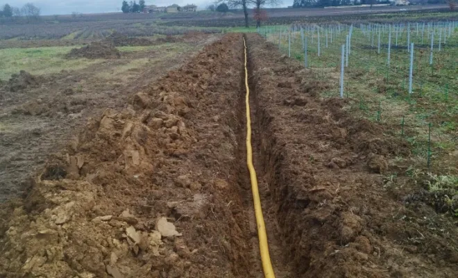 Drainage agricole, Saint-Lager, Saint-Georges-de-Reneins, MUTIN TP