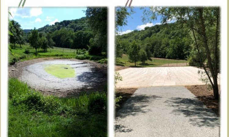 Création d'une carrière équestre et drainage